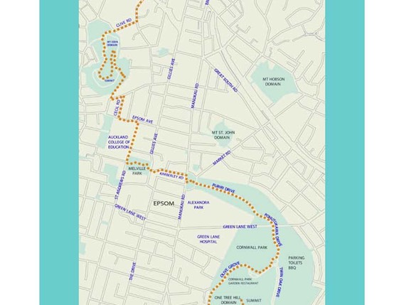 Auckland Coast To Coast Walkway Map